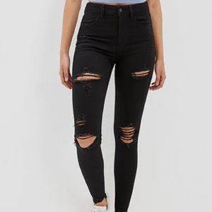 Black American eagle skinny jeans
